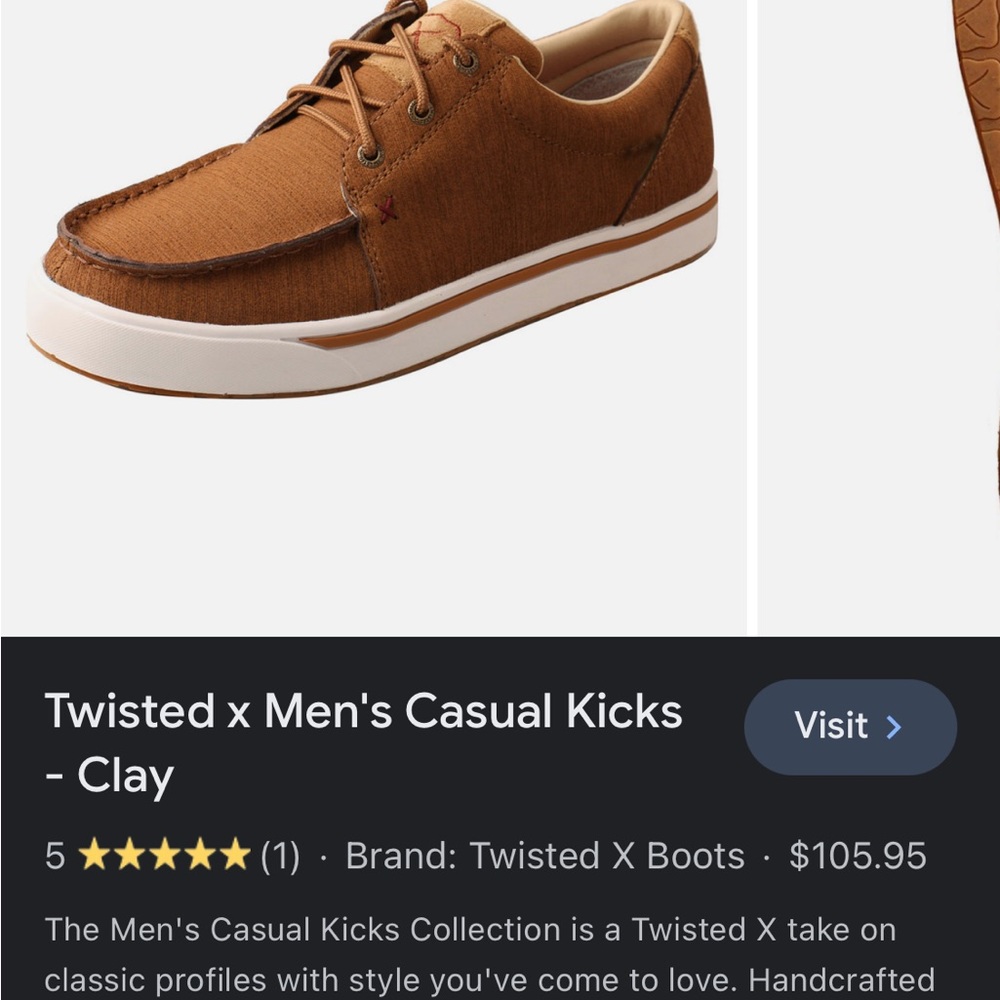 COPY - Mens Twisted X casual shoes size 11